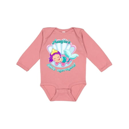 

Inktastic Auntie s Little Mermaid Gift Baby Girl Long Sleeve Bodysuit