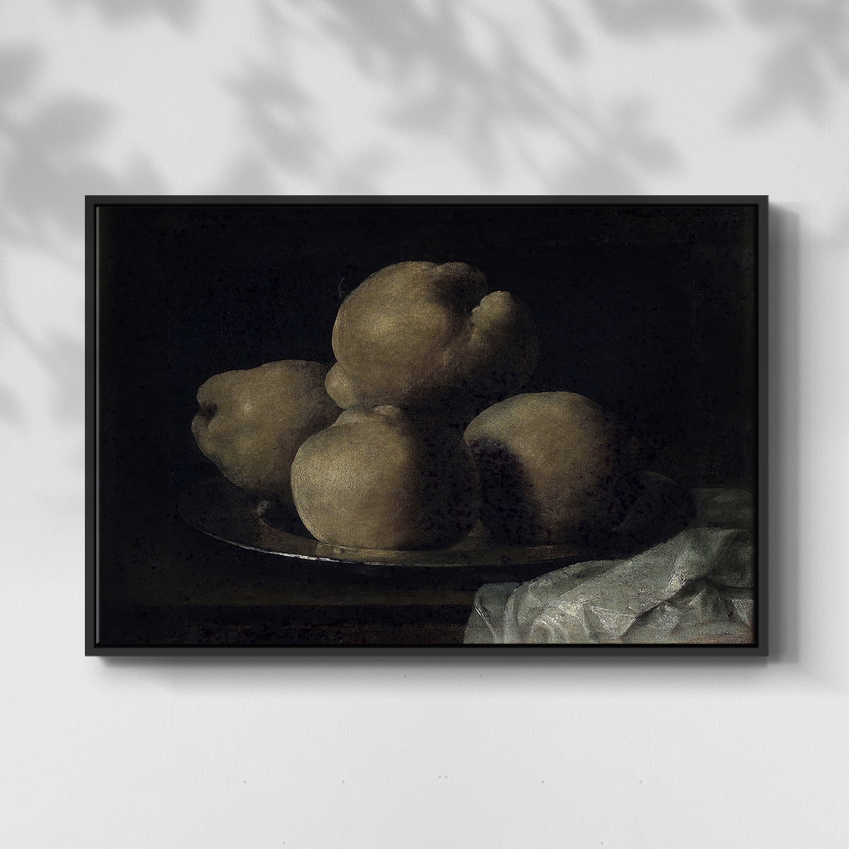 Vintage Botanical Print-IX By Wexford Home Framed in Black Wood Gallery Wrapped Canvas 27 in. x 41 in.