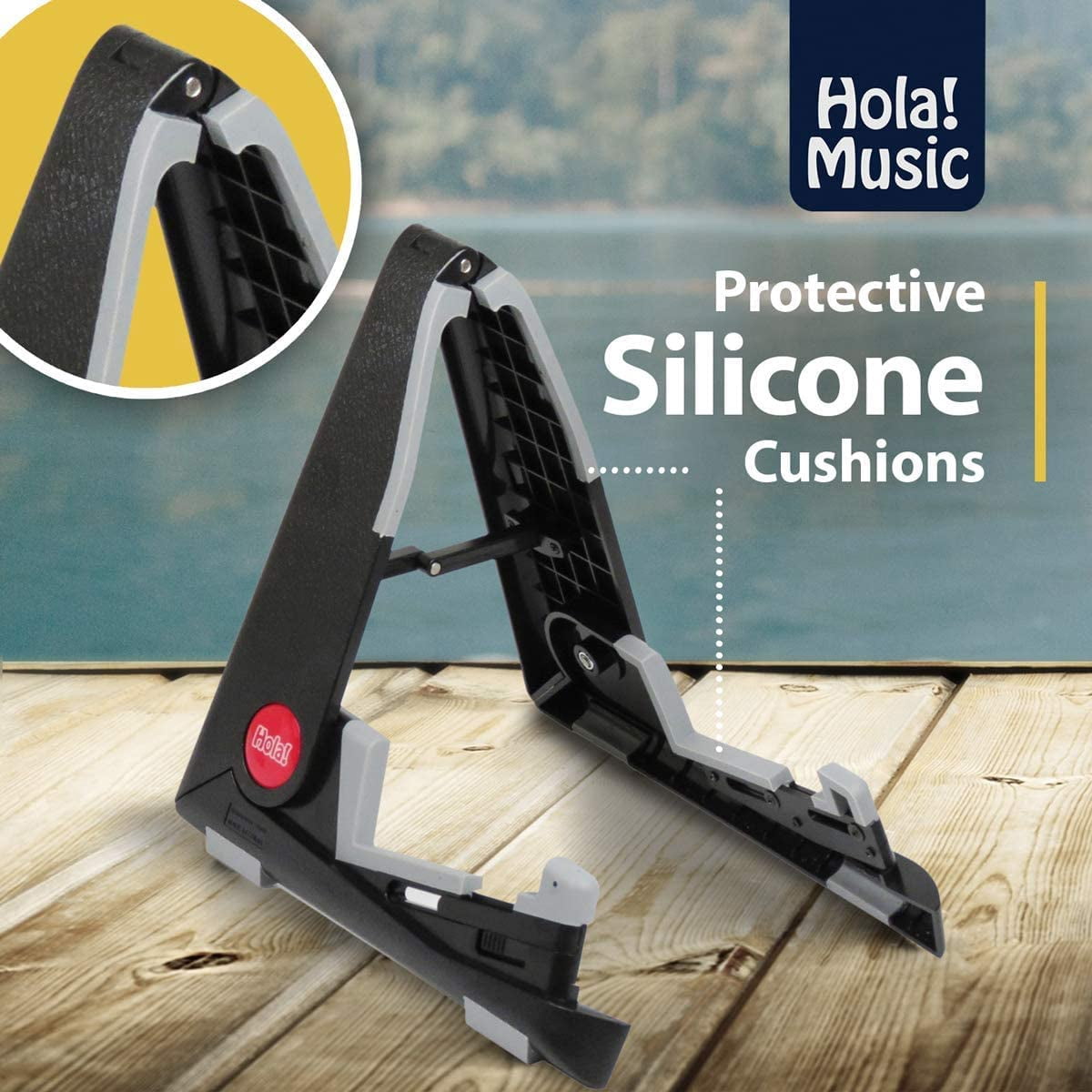 Hola! Music Portable Stand for Acoustic and Classical Guitars