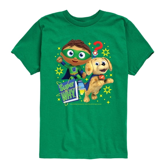 Super Why - Whyatt Puppy - Youth Boys Short Sleeve Graphic T-Shirt