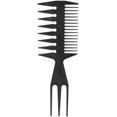 thumbnail image 2 of Peine de plástico negro para hombre, peine grande para espalda, peine de espina de pescado, peine de peluquería, peine de dibujo, 1 unidad, 2 of 5