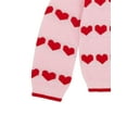 thumbnail image 2 of Way To Celebrate Toddler Valentine's Day Heart Sweater, Sizes 12M-5T, 2 of 5