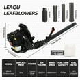 thumbnail image 3 of Floseru 52CC Backpack Gas Powered Leaf Blower, Commercial 550 CFM 1.7 HP 2 Cycle Powerful Lightweight Gasoline Grass Lawn Blower with Harness Air-Cooled & Fuel Tank for Yard Lawn Care, Snow Removal, 3 of 10