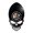 Without LED, variant on Demon Alien Skull Retro Clock Watch Goth Scary Wide Cheekbones Eyes Skeleton Vintage Vinyl Record Wall Clock Halloween Wall Deco With LED