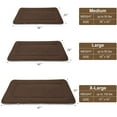 thumbnail image 4 of PROCIPE Large Dog Bed Washable Crate Mat Soft Fleece Pet Bed 47"x 32" Brown, 4 of 8