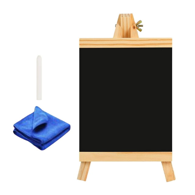 Tableau Noir Encadré en Bois, Tableau Noir de Comptoir Polyvalent, Robuste Rapide 24x18cm
