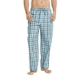 thumbnail image 5 of Vulcanodon Mens 100% Cotton Pajama Pants, Soft Lightweight Sleep Pants with Pockets Plaid Pajama Bottoms for Men(Aqua Blue-Plaid, Large), 5 of 8