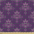 thumbnail image 2 of Vintage Upholstery Fabric by the Yard, Monochrome Style Demonstration of Ornamental Royal Damask Like Motifs, Decorative Fabric for DIY and Home Accents, Purple Pale Pink by Ambesonne, 2 of 5