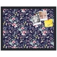 thumbnail image 2 of PinPix 22x17 Custom Cork Bulletin Board Vintage Japanese Floral Navy Poster Board Has a Fabric Style Canvas Finish, Framed in Vintage Japanese Floral Navy, by ArtToFrames (PinPix-1542), 2 of 5