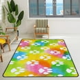 thumbnail image 2 of Crawling Indoor Carpet Play Mat Watercolor Animal Footprint for Living Room Bedroom Educational Nursery Floor Mat Area Rug 63x48inch, 2 of 6