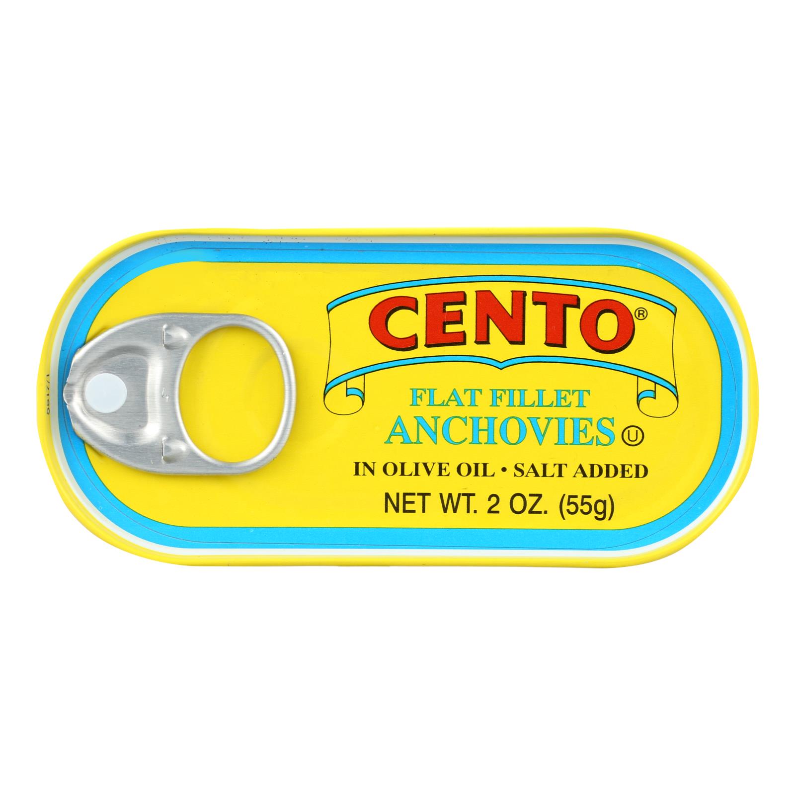 (Case of 25 )Cento Cento Flat Anchovy 2 fl oz.