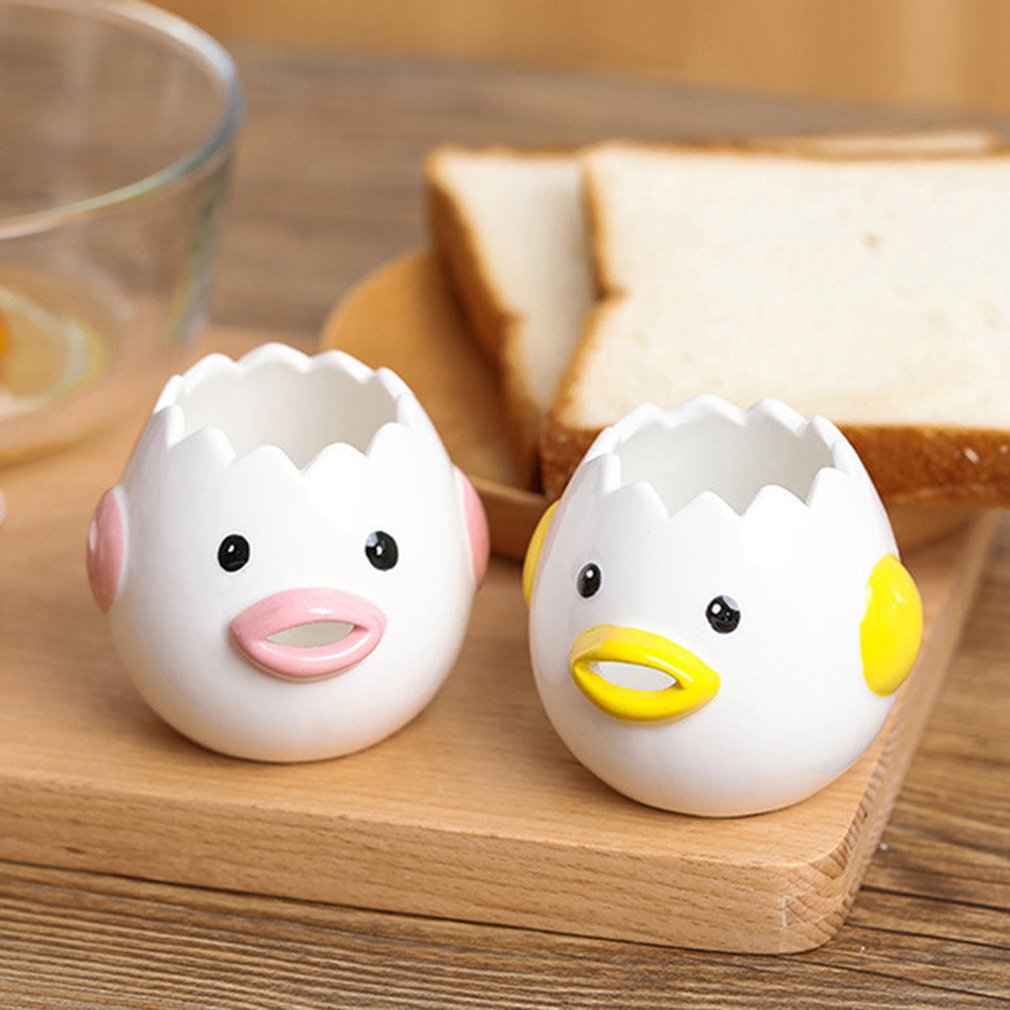 HANGOU Egg Separator Ceramic Egg Yolk Creative Egg Yolk Egg White Separator Novel Chicken Separator Egg White Cute Cooking Accessories for Kitchen Bakery Baking HANGOU Egg Separator Ceramic Egg Yolk Creative Egg Yolk Egg White Separator Novel Chicken Separator Egg White Cute Cooking Accessories for Kitchen Bakery Baking
