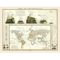 thumbnail image 2 of Perthes 32x26 Gold Ornate Wood Framed with Double Matting Museum Art Print Titled - World Plant Geography - Perthes 1838, 2 of 4