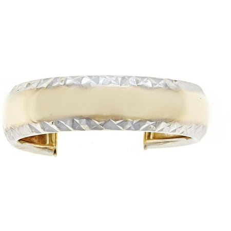 10kt Solid Yellow Gold Toe Ring In A Diamond-Cut Design