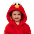 thumbnail image 3 of Sesame Street Toddler Robe Elmo Plush Faux Fur Hooded Bathrobe, 3 of 6