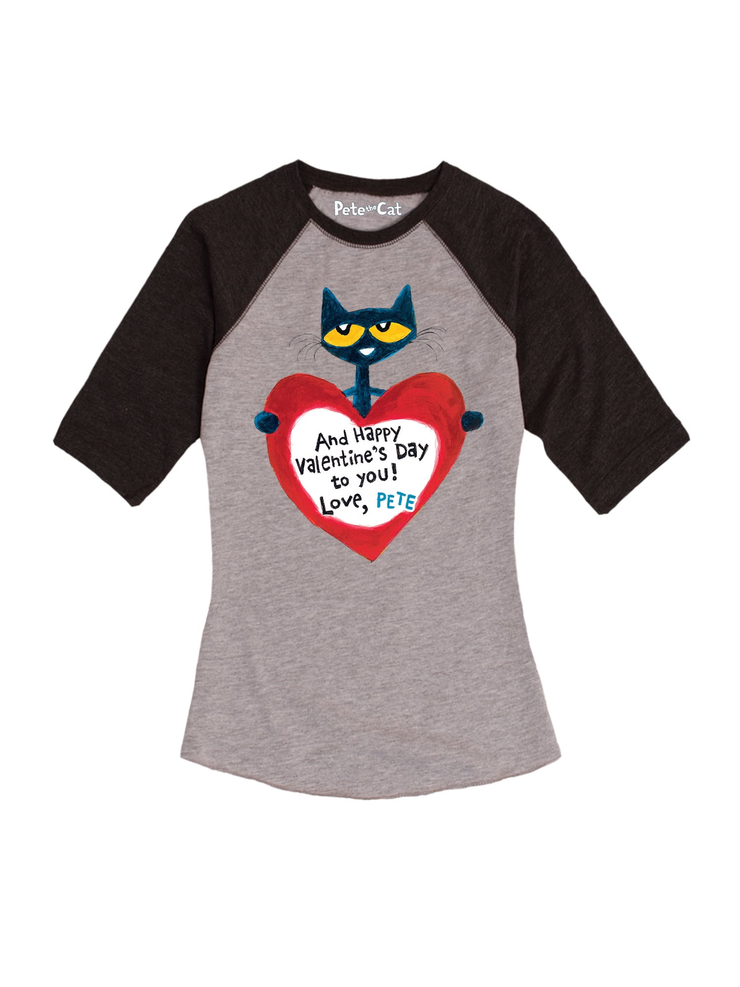 Pete the Cat Pete Valentine HeartLadies Raglan