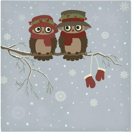 

Hidove Winter Eagle Cloth Napkins Set of 1 Reusable Washable Polyester Dinner Table Napkins for Kitchen Dining Restaurant Party Decoration