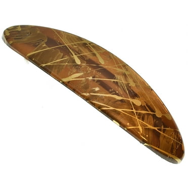 Camila Paris CP3872 French Hair Barrette Clip Oval, Strong Hold Grip Hair Clips for Women, No Slip Rubberized Metal Closure, Durable Styling Girls Hair Accessories, Made in France