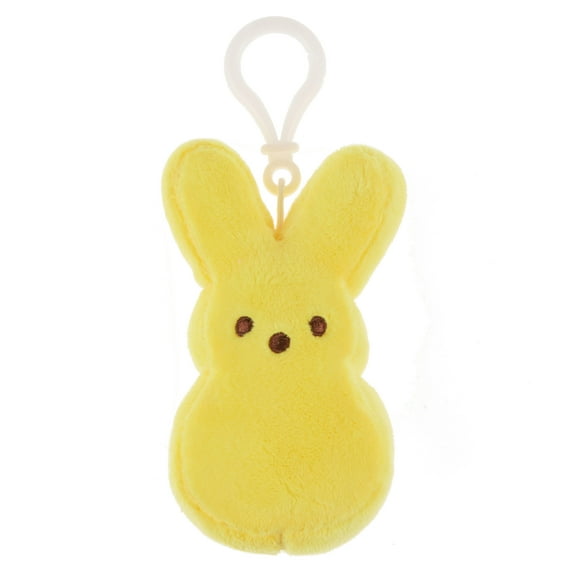 Peeps Plush Bunny Clip, Yellow, 4-inches
