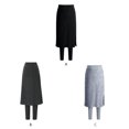 thumbnail image 2 of Minnieouse Pantalones de vestir térmicos de invierno y otoño para mujer, pantalones de chándal de Color sólido de diseño Simple grueso, Prendas para la parte inferior del cuerpo Negro 3XL, 2 of 6