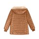 thumbnail image 5 of Parkas de manga larga para mujer, chaqueta de algodón polar liso y grande, abrigo cálido de lana de cordero, abrigo tipo suéter, abrigo para mujer, 5 of 7