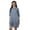 Light Dusty Blue, variant on Moomaya Party Dress For Women Scoop Neck Moss Georgette 3/4 Sleeve Tunic Dress
