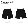 Youth'S Swim Trunks Black And White Leaves Pattern Swim Shorts Print