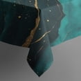 thumbnail image 4 of Green and Gold Marble Glitter Waves Pattern Rectangle Tablecloth 60"x120",Waterproof Polyester Rectangle Table Cloth, Wipeable Spillproof Polyester Tablecloth for Dining, Camping, Indoor and Outdoor, 4 of 6