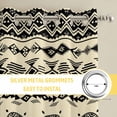 thumbnail image 6 of Black Khaki Boho Kitchen Curtains Window Panels, Vintage Ethnic Tribe Abstract Art Retro Insulated Window Treatment Curtain, Grommet Curtains for Bedroom/Living Room/Bathroom, 2 Piece 42"Wx63"L, 6 of 8