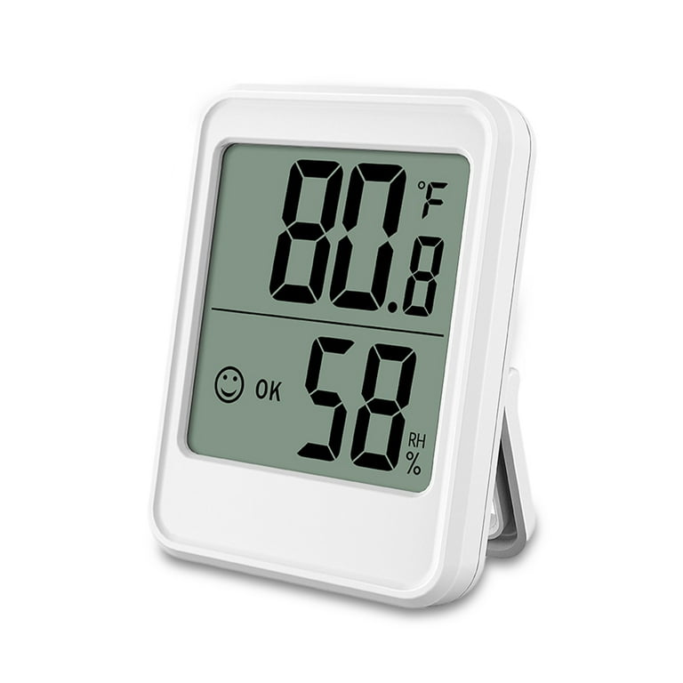 Digital Hygrometer Indoor Thermometer - Humidity Meter for Home, Bedroom,  Baby Room, Office, Greenhouse - AAA Battery-Powered Humidity Gauge (Black)