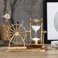 thumbnail image 4 of Vintage Crystal Ferris Wheel Hourglass Decoration Rotatable Desktop Ornament with Snowflake Glitter for Home Decor,Bedroom Tabletop,Office Desk and Festive Holiday Celebration Centerpiece Gift, 4 of 7