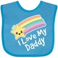 thumbnail image 3 of Inktastic I Love My Daddy Boys Girls Star Rainbow Boys or Girls Baby Bib, 3 of 4