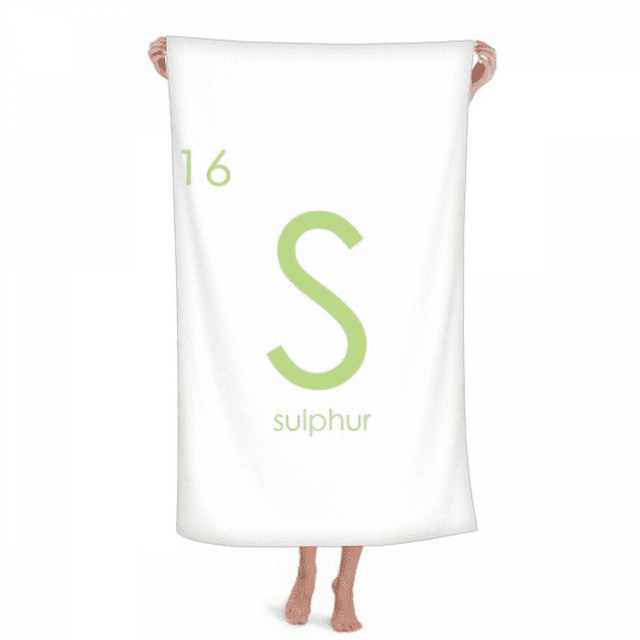 Chestry Elements Period Table Chalcogens Element Sulphur S Hand Towel Bath Facecloth Soft Cotton Washcloth