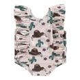 thumbnail image 1 of PENGXIANG Baby Girl Summer Swimsuit Sleeveless U Neck Cow Print Ruffle Bathing Suit, 1 of 5