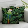 thumbnail image 2 of COMIO  Throw Pillow Cover Parrot Floral Jungle Tropical Palm Leaves Plants Bird Paradise Flower Nature Square Pillow Case Cushion Cover for Home Car Decorative  2pc, 2 of 6