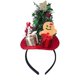 thumbnail image 1 of Sequin Santa Hat Headband With Gold Tone Glittery Crown, Christmas Themed Hair Accessories, 1 of 5