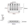 thumbnail image 2 of 4-string Chrome Hard-tail Roller-style Bridge For Cigar Box Guitars & More Guitar Accessories,black, 2 of 5