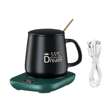 

USB Cup Warmer Portable Constant Temperature Mug Heating Pad for Desk Green