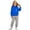 Blue, variant on JIAYUE Girls 2 Piece Outfits Baggy Raglan Long Sleeve Solid Color Hoodies With Pocket Sweatpants Sets For Daily Casual,3-4 Years
