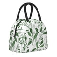 thumbnail image 4 of YFYANG Portable Imperméable Isolé Lunch Bag, Green Watercolor Leaf Pattern Réutilisable Refroidisseur Bag / Pique-Nique Bag pour les Adultes Adolescents, 4 of 6