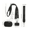thumbnail image 3 of Crossbody Phone Lanyard with Detachable RFID Wristlet Wallet, Adjustable Strap for Phone and Wallet, ID Window and Zipper, Black, 3 of 6