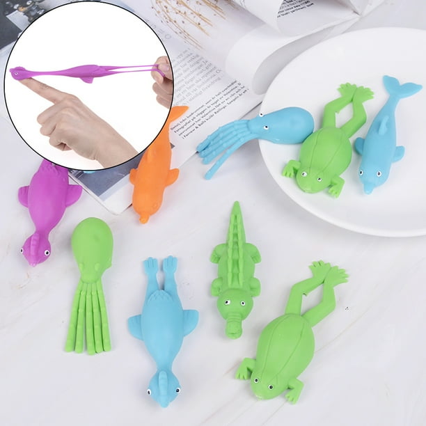 JETTINGBUY 1Pc cute stretchy finger slingshot sticky flying marine animal kids toys JETTINGBUY 1Pc cute stretchy finger slingshot sticky flying marine animal kids toys