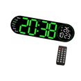 thumbnail image 2 of jifeng Digital Wall Clock Arabic Numerals LED Desktop Clock for Home Bedroom Office Green, 2 of 9