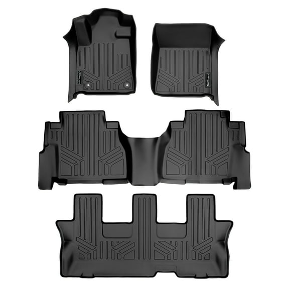 SMARTLINER 3 Rows Custom Fit Floor Liners Compatible with 2012 - 2022 Toyota Sequoia (Gasoline | 2nd Row Bench Seats)