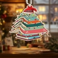 thumbnail image 6 of Antqov Christmas Books Ornament Mini Book Christmas Tree Ornaments 2D Flat Acrylic Christmas Ornaments Stacked Books for Library Home office Decorations Gifts, 6 of 6