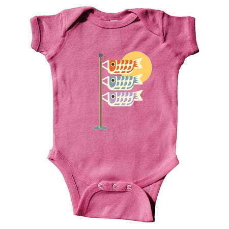 

Inktastic Japanese Carp Fish Flags Gift Baby Boy or Baby Girl Bodysuit