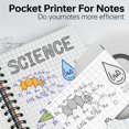 thumbnail image 2 of cabaro Mini Printer Sticker Thermal Printer with 3 Rolls Paper, Bluetooth Portable Phone Print Pods,Study Sticker Maker for Pictures, Photos, Journal, 2 of 6