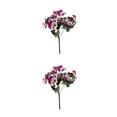 thumbnail image 3 of Kearding Decoración floral de apariencia realista para jardín de bajo mantenimiento Decoraciones de tela fáciles de limpiar Plantas falsas JH1245 Doble Púrpura 2Conjunto, 3 of 6