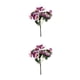 thumbnail image 3 of Cateissary Amplias Decoraciones De Flores Artificiales Para Espacios Interiores Y Exteriores Plantas Falsas Flores Jardín Macetas Rosadas Fácil JH1245 Doble Púrpura 2Conjunto, 3 of 6