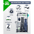 Mythinglogic Golf Bag Storage Garage Organizer,2 Golf Bags Storage Stand and Golfing Equipment